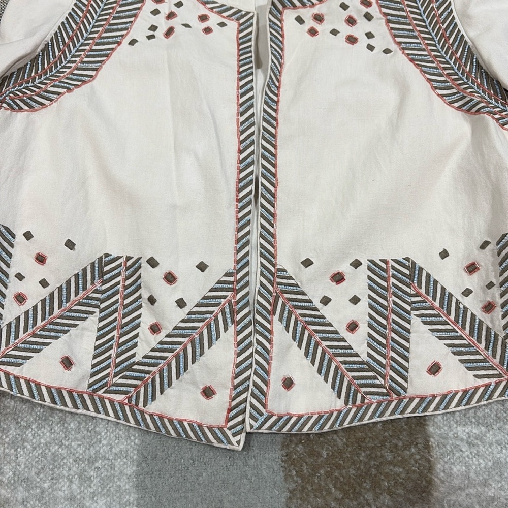 Chicos cotton linen jacket